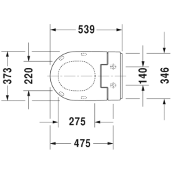Unitazo sėdynė su dangčiu Duravit Sensowash Slim, balta