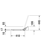 Unitazo sėdynė su dangčiu Duravit Sensowash Slim, balta