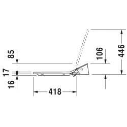 Unitazo sėdynė su dangčiu Duravit Sensowash Slim, balta