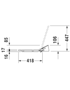 Unitazo sėdynė su dangčiu Duravit Sensowash Slim, balta