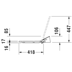 Unitazo sėdynė su dangčiu Duravit Sensowash Slim, balta