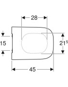 Unitazo sėdynė su dangčiu Geberit Smyle Square, su Soft-Close