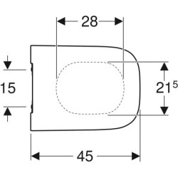 Unitazo sėdynė su dangčiu Geberit Smyle Square, su Soft-Close