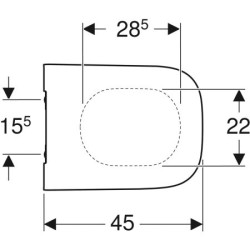 Unitazo sėdynė su dangčiu Geberit Smyle Square, su Soft-Close