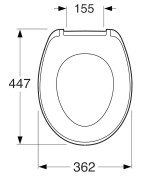 Unitazo dangtis Gustavsberg Nordic3 9M10, su Soft-Close funkcija