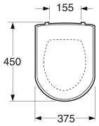 Unitazo dangtis Gustavsberg Nautic 9M26, su Soft-Close funkcija