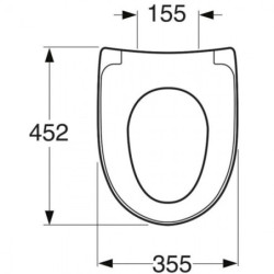 Unitazo dangtis Gustavsberg Nautic 9M26, su Soft-Close funkcija