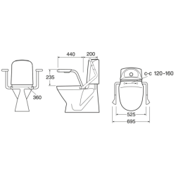 Unitazo dangtis su sėdyne Gustavsberg Armrest Nordic