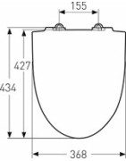 Unitazo sėdynė su dangčiu Ido Glow, su Soft-Close funkcija