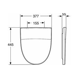 Unitazo sėdynė su dangčiu Ido Seven D, su Soft-Close funkcija