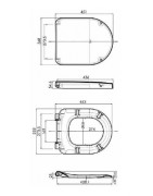 Unitazo sėdynė su dangčiu Kolo Ego, kieta, balta