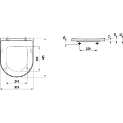 Unitazo sėdynė su dangčiu Laufen Kartell, juoda