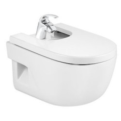 Bidė dangtis Roca Meridian, su plieniniais vyriais, baltas