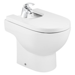 Bidė dangtis Roca Meridian, su plieniniais vyriais, baltas