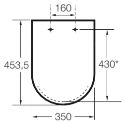 Unitazo sėdynė su dangčiu Roca The Gap, baltos spalvos