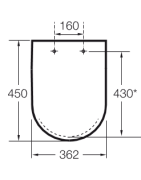 Unitazo sėdynė su dangčiu Roca Meridian, Soft-Close