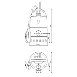 Panardinamas drenažinis siurblys Grundfos Unilift CC 5 - A1