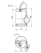 Panardinamas nuotekų siurblys Grundfos Unilift KP 150 A 1