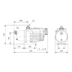 Sausai pastatomas siurblys Grundfos MQ 3-25