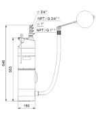 Panardinamas vandens siurblys šuliniams Grundfos SBA 3-45 AW