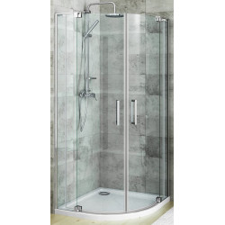 Pusapvalė dušo kabina Roth GR2N/900, brillant/skaidrus