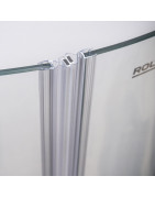 Pusapvalė dušo kabina Roth GR2N/900, brillant/skaidrus