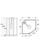 Dušo panelė Ido Showerama 10-5, su dušo maišytuvu