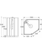 Dušo padėklas Ido Showerama 10-5, baltas, 100x100 cm
