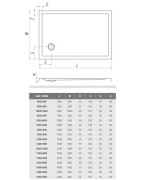 Dušo padėklas Roth Flat Stone Effect, baltos spalvos