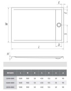 Dušo padėklas Roth Integro, baltos spalvos