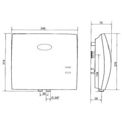 Momentinis vandens šildytuvas Dražice MX2209, 5.5/9 kW