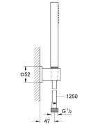 Dušo komplektas Grohe Cube Stick, su laikikliu