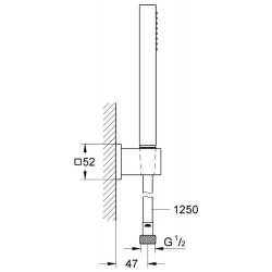 Dušo komplektas Grohe Cube Stick, su laikikliu