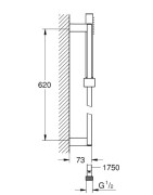 Dušo komplektas Grohe Euphoria Cube Stick, 60 cm