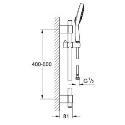 Dušo komplektas Grohe Power&Soul Cosmopolitan 130, 90 cm