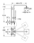 Dušo komplektas Grohe Euphoria 150, su termostatiniu maišytuvu