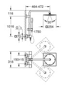 Dušo komplektas Grohe Rainshower F, su termostatiniu maišytuvu