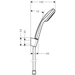 Dušo komplektas Hansgrohe Croma 100 Mono, su laikikliu