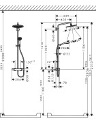 Termostatinis dušo komplektas Hansgrohe Croma Select S, chromas