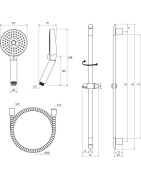 Dušo komplektas Ravak 902.00, su stovu