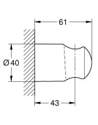 Rankinio dušo laikiklis Grohe Relexa, nereguliuojamas