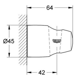 Rankinio dušo laikiklis Grohe Movario, nereguliuojamas