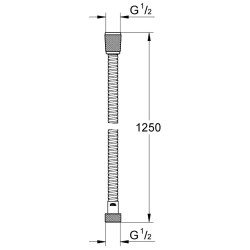 Dušo žarna Grohe Relexaflex Longlife, metalinė, 125 cm