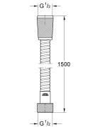 Dušo žarna Grohe Relexaflex Longlife, metalinė, 150 cm