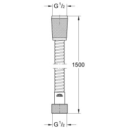 Dušo žarna Grohe Relexaflex Longlife, metalinė, 150 cm