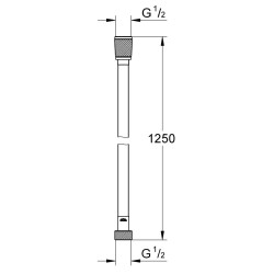 Dušo žarna Grohe Silverflex, 125 cm, "cool sunrise" spalvos