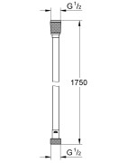 Dušo žarna Grohe Silverflex, 175 cm, plieno spalvos