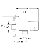 Rankinio dušo laikiklis Grohe Relexa, su pajungimu dušo žarnai