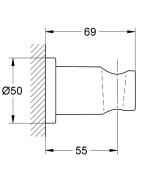Dušo laikiklis Grohe Rainshower, nereguliuojamas, plieno spalvos
