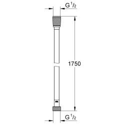 Dušo žarna Grohe Silverflex, 175 cm, "cool sunrise" spalvos
